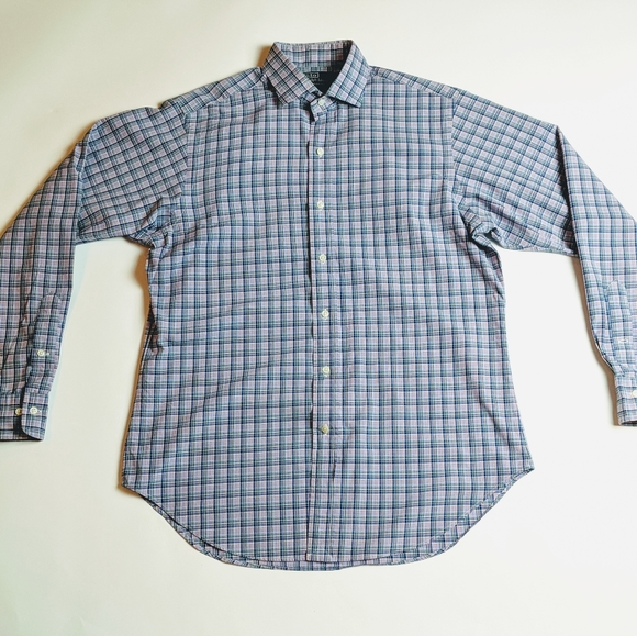 Polo Ralph Lauren button up shirt purple plaid Med - Picture 4 of 5